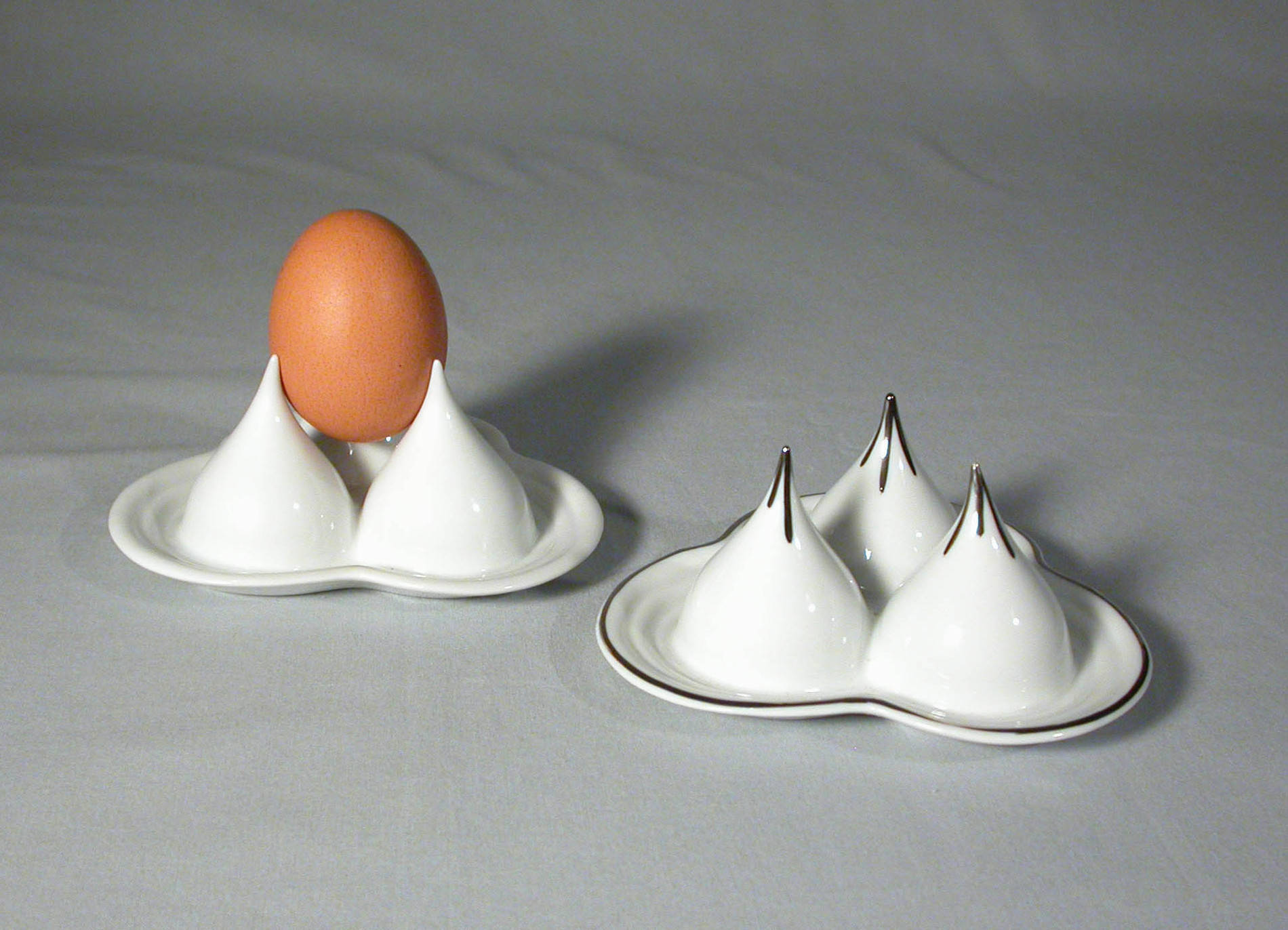 Jean- Louis Puivif - Coquetiers blanc en porcelaine de Limoges - Art de la table
